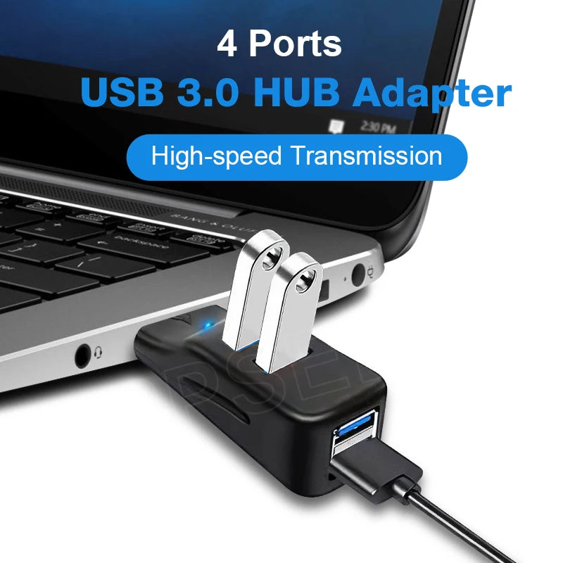 4 Ports Multi USB 3.0 HUB Adapter 5Gbps High Speed U Disk Reader Extender Splitter For Macbook Notebook PC Computer Accessories