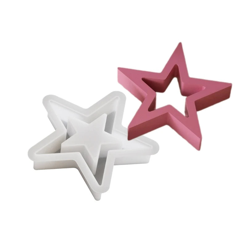 Y1UB Versatile Sturdy Silicone Star Mould for Creating Unique Holiday Decorations