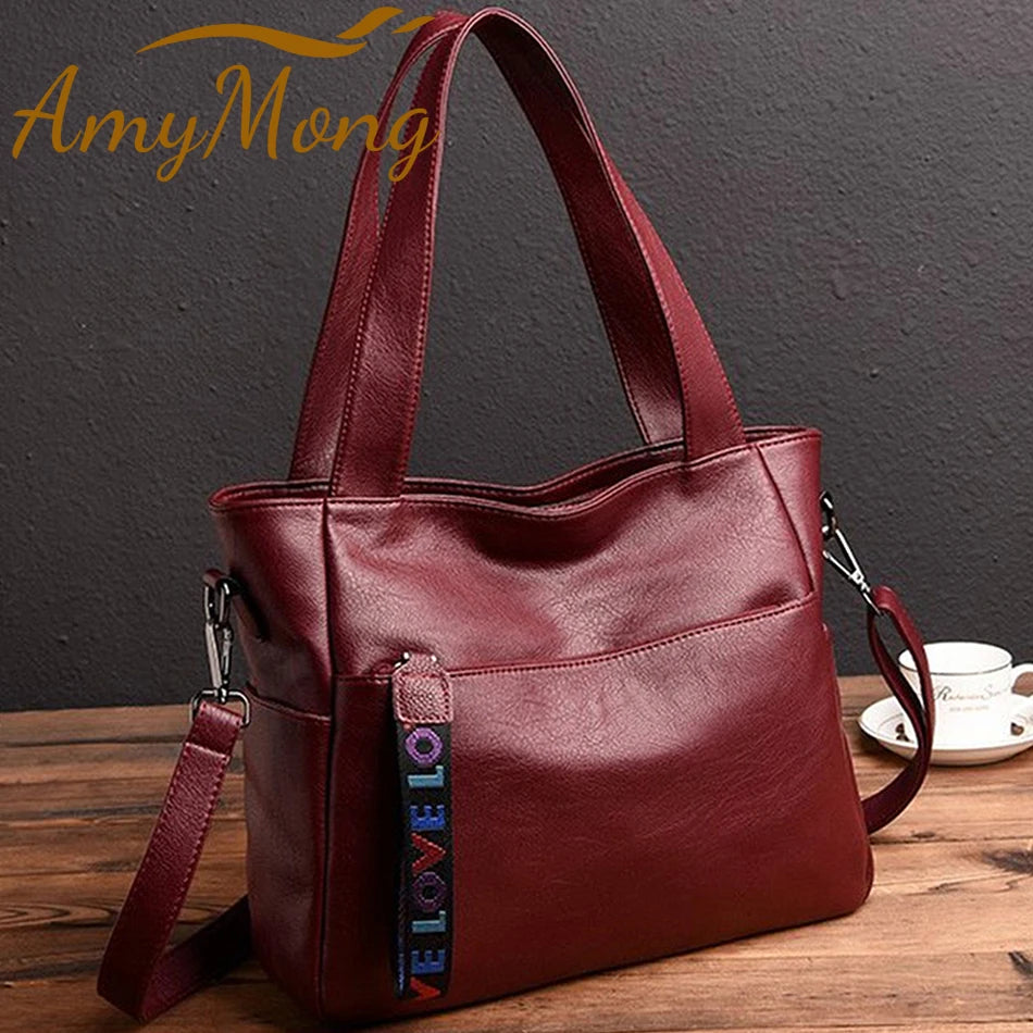 Genuine Brand Women Tote Bag High Quality Leather Bags for Women 2024 Ladies Large Top-handle Shoulder Crossbody Sling Bag Sac