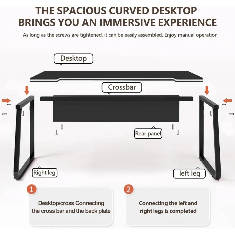Gaming Desk Computer Writing Table Student Art Modren Simple Style PC Wood Suitable for Home.