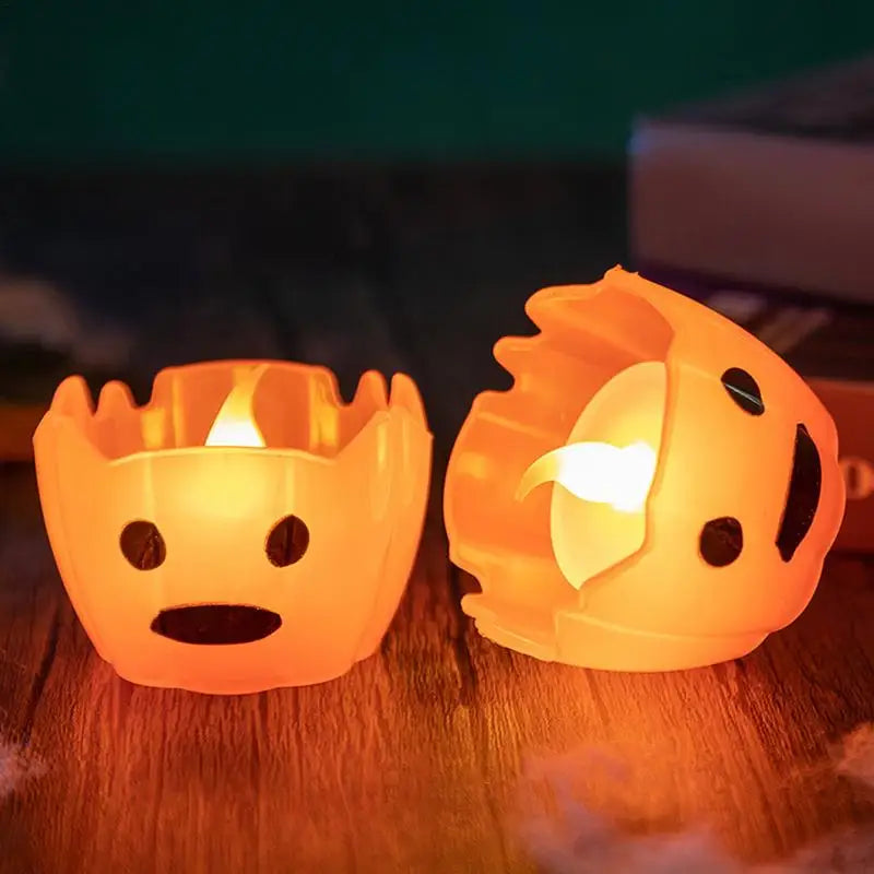 Pumpkin Candle Light Holiday Candle Light Fashionable Pumpkin Tea Light Flameless LED Candle for Holiday Party Decoration