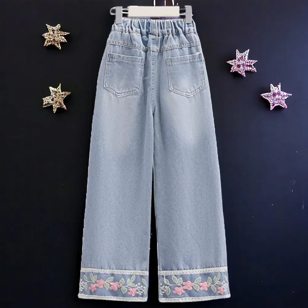 Baby Jeans Pants for Girls Outfits Teenagers Children Clothing  Trousers Spring Autumn Baby Kids Clothes 6 7 8 9 10 11 13 Years