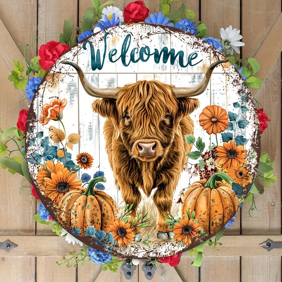 Acrylic,Cow,Welcome,Fall Sign,Fall,Farmhouse Decor,Wreath Centre,Room,Gift Ideas, Farmhouse Porch Welcome Sign,Home,Wall Decor