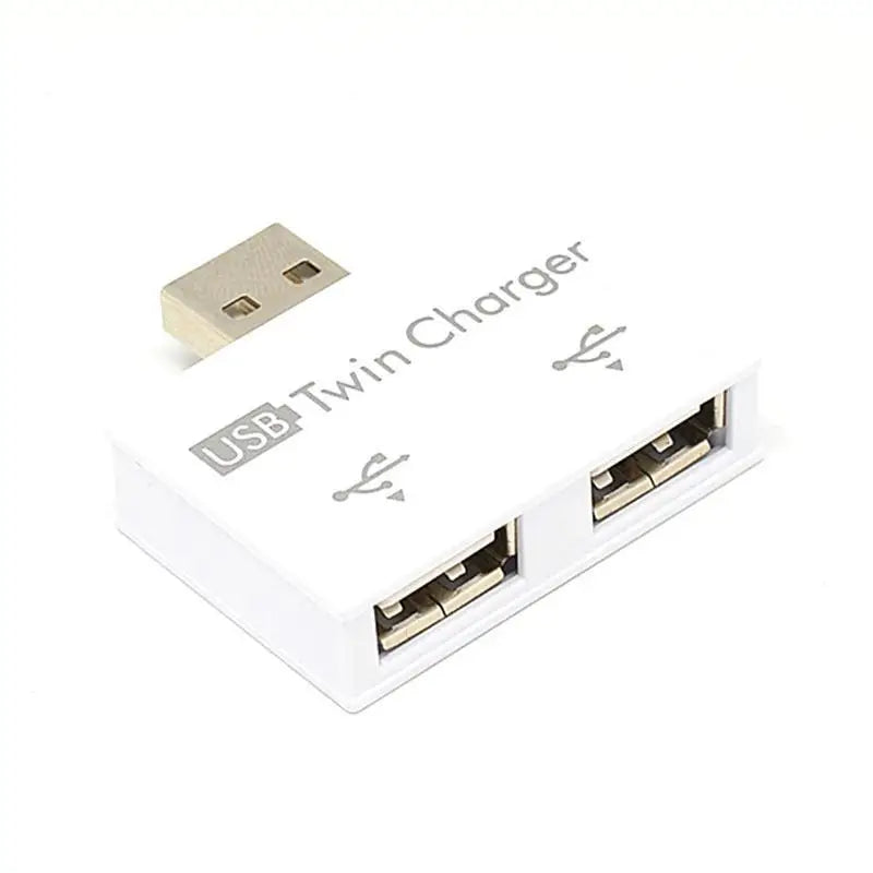 2 In 1 Hub Computer 2 Port Female USB Hub Adapter Converter USB 2.0 Splitter Charging Accessories For Phone Laptop PC K4W9