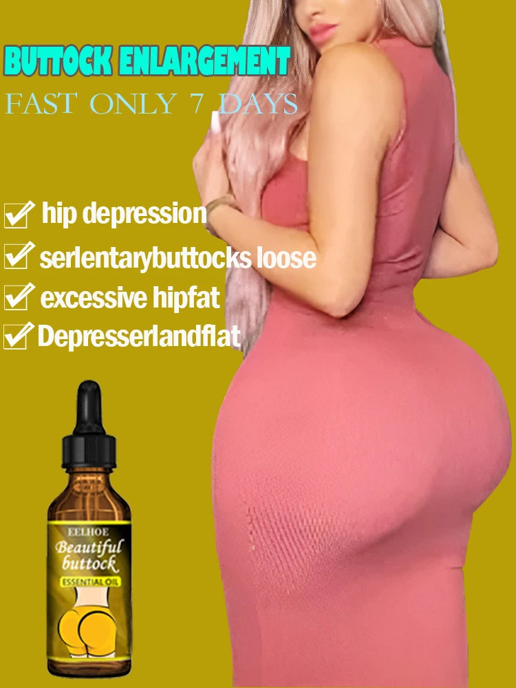 Sexy buttocks, plump buttocks, effective buttocks lifting and massage oil, buttocks beauty, buttocks enhancement