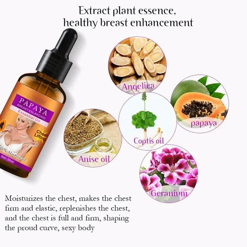Aichun Beauty Papaya Chest Massage Lifting Breast Oil Enhancement Repair Lift Up Firm Moisturizing Essential Oil Chest Care