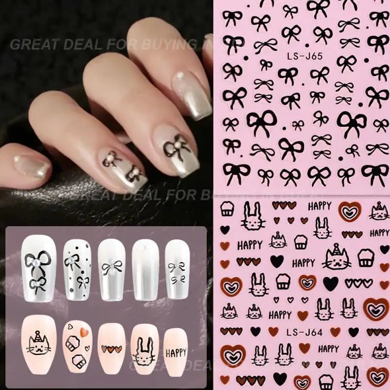 Lovely Nail Enhancement Sticker Sweet Nail Decoration Cute Nail Stickers Nail Art Nail Patch Nail Beauty Nail Tool