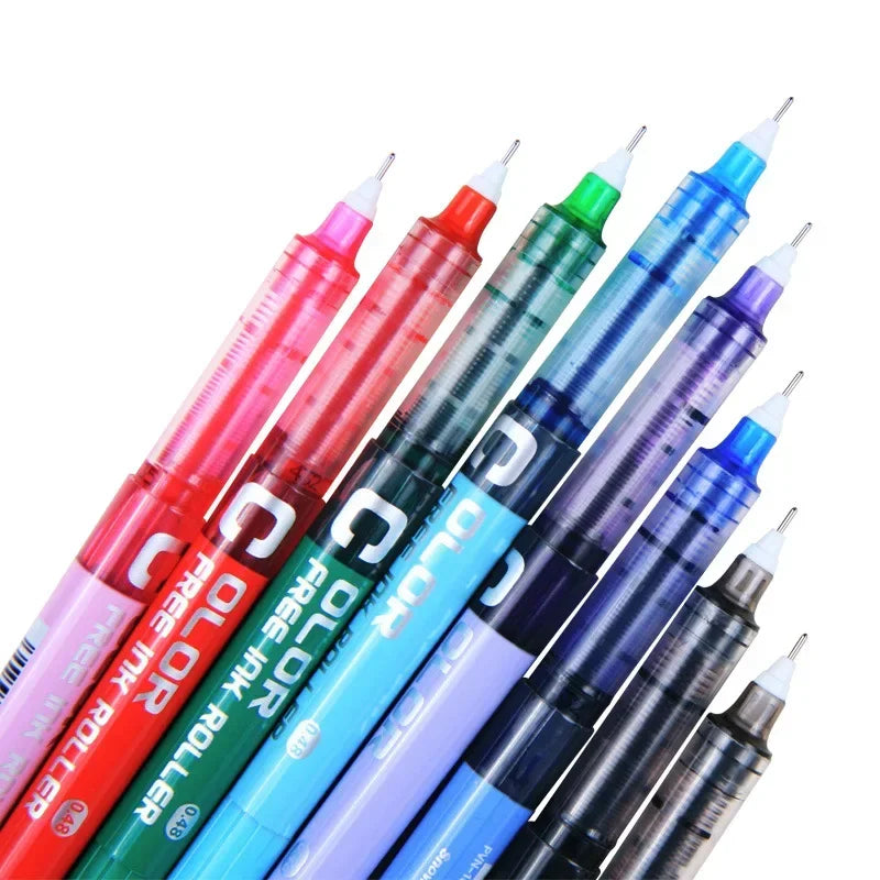 12 Colors Set 12pcs Precise Roller Ball Pens 0.5mm Extra Fine Nib Liquid Ink Ballpoint Pen,for Writing School Office Stationary