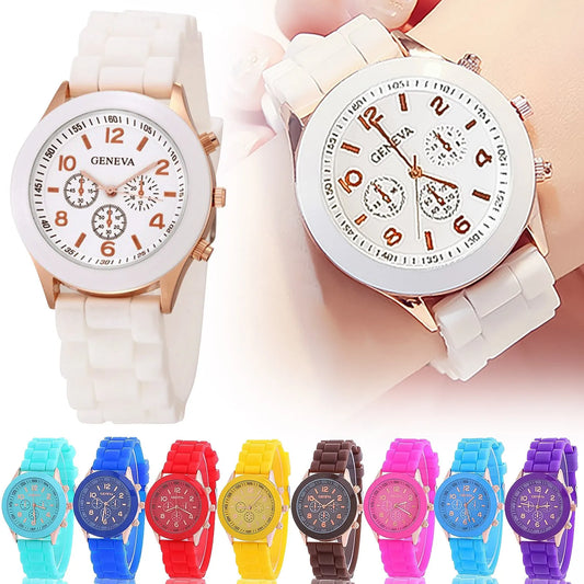 Elegant Casual Women Watches Ultra-thin Luxury Quartz Watch Fashion Hot Ladies Clock White Silicone Wristwatch relogio masculino