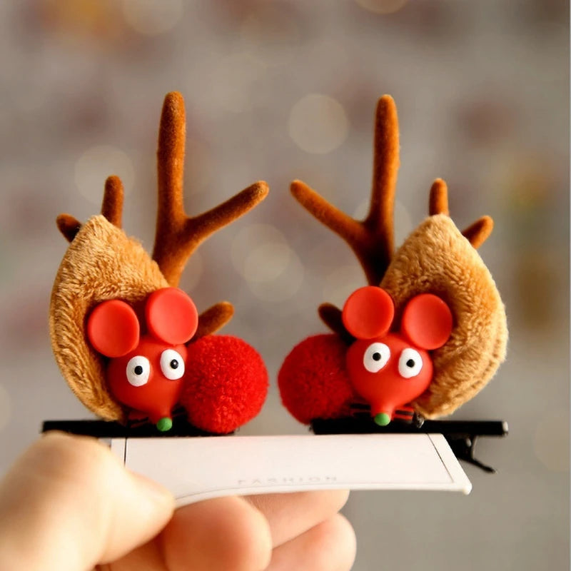 Christmas headpieces hair clips reindeer antlers hair clips Santa Claus decorations holiday accessories toys holiday gifts