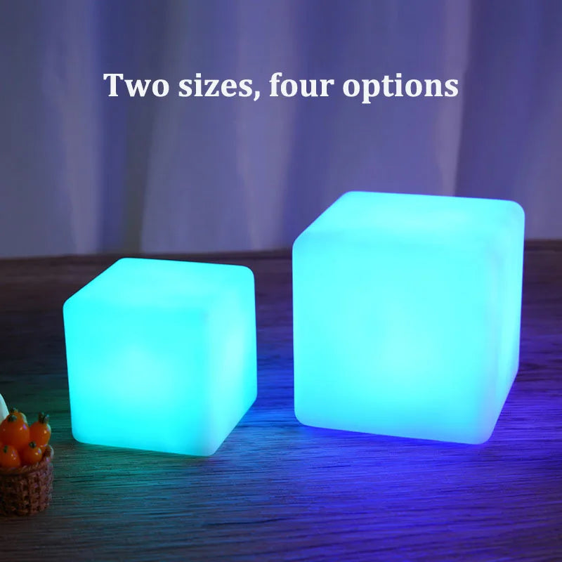 LED Cube Table Lamp 16 Colors Dimmable Bedside Atmosphere Light Party Holiday Bedroom Night Lights KTV Bar Decoration Desk Lamp