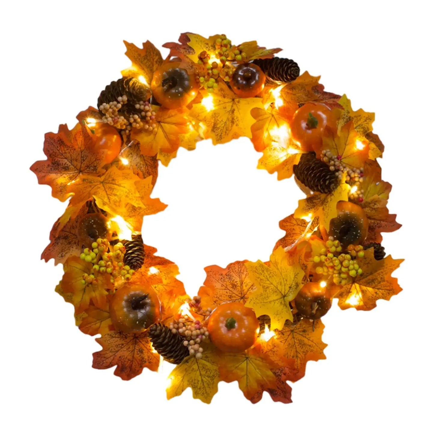 Autumn Pumpkin Wreath Artificial Pumpkins Autumn Wreath Fall