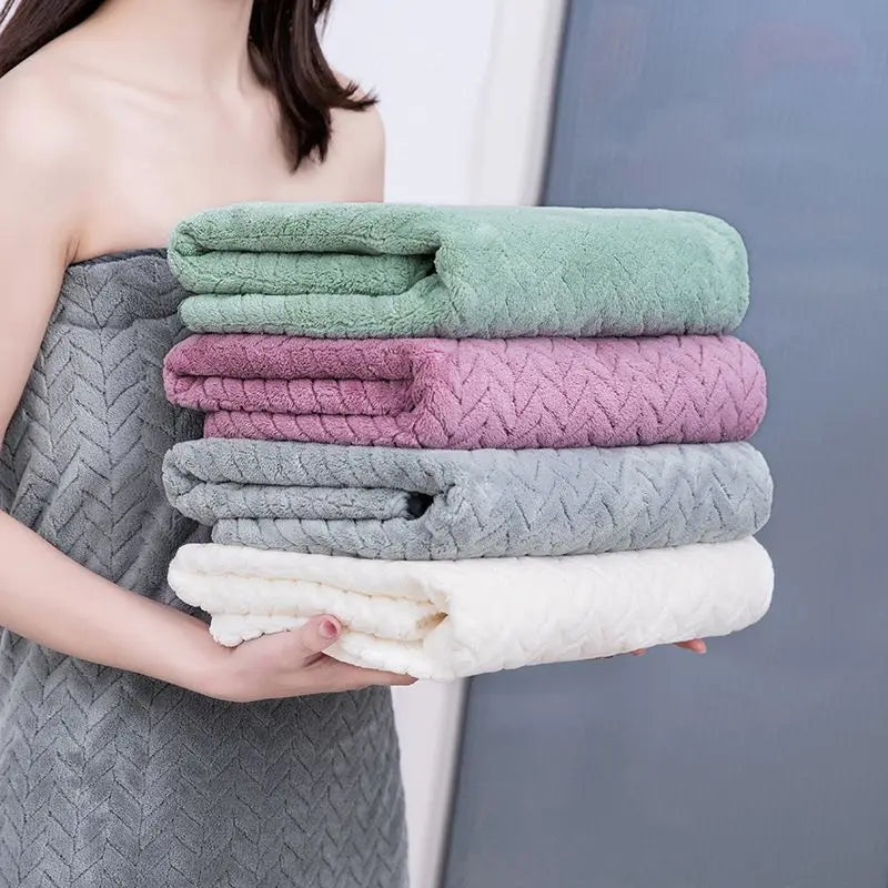 Thickened towels do not shed hair, absorb water, soft, and quickly dry household adult wrap towels, large bath towels