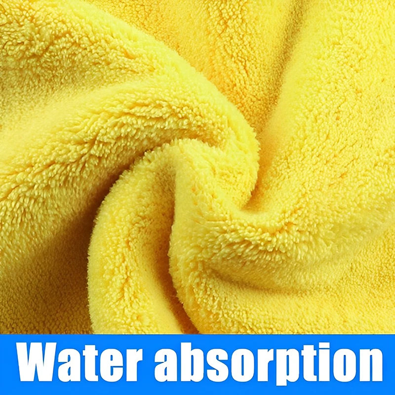 5/1pcs Microfiber Cleaning Cloth Thicken Car Washing Drying Towels Household Kitchen Wiping Rags Windows Glass Cleaning Cloth