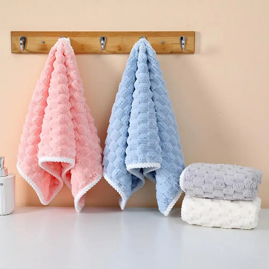 Coral Velvet Cloud Velvet Towel Thickened Bath Strong Water Absorption Quick-drying Skin-friendly Face Wash Towel