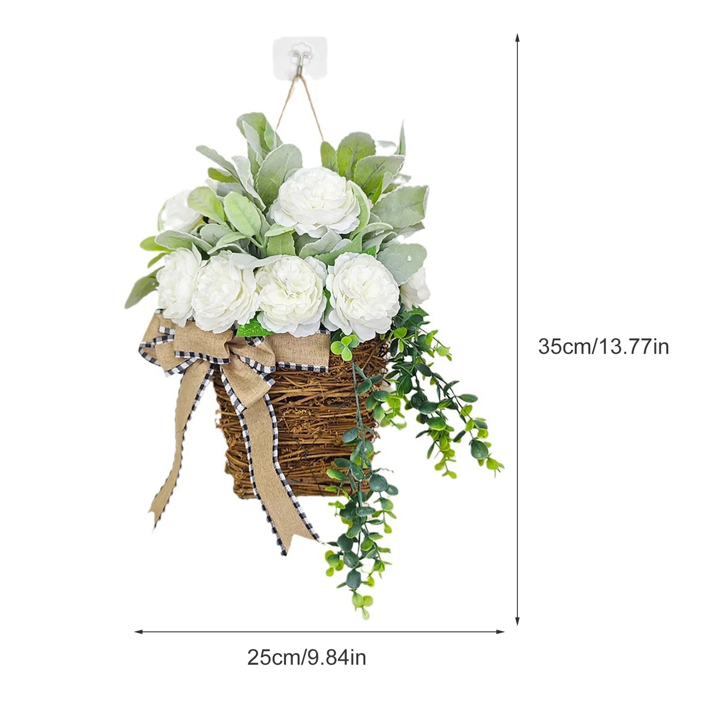 Fall Wreaths Flowers Basket For Front Porch Farmhouse Thanksgiving Autumn Artificial Flowers Wedding Decor