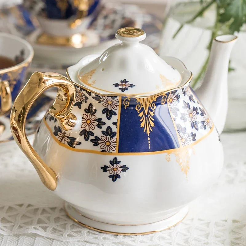 Tableware Bone China Regency Blue Dinnerware Coffeeware Cake Stand Dinner Plates Coffee Cup Saucer Cream Jar Sugar Bowl Kitchen