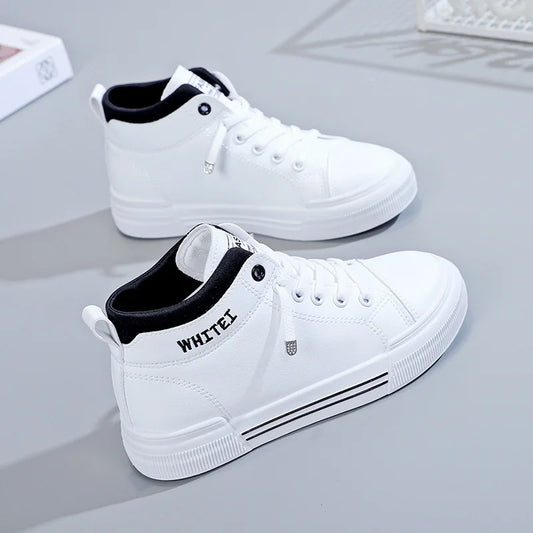 Women's Fashion High-top Breathable Sneakers 2023 Trend White Flat Casual Sports Designer Running Shoes for Woman Tennis Ladies