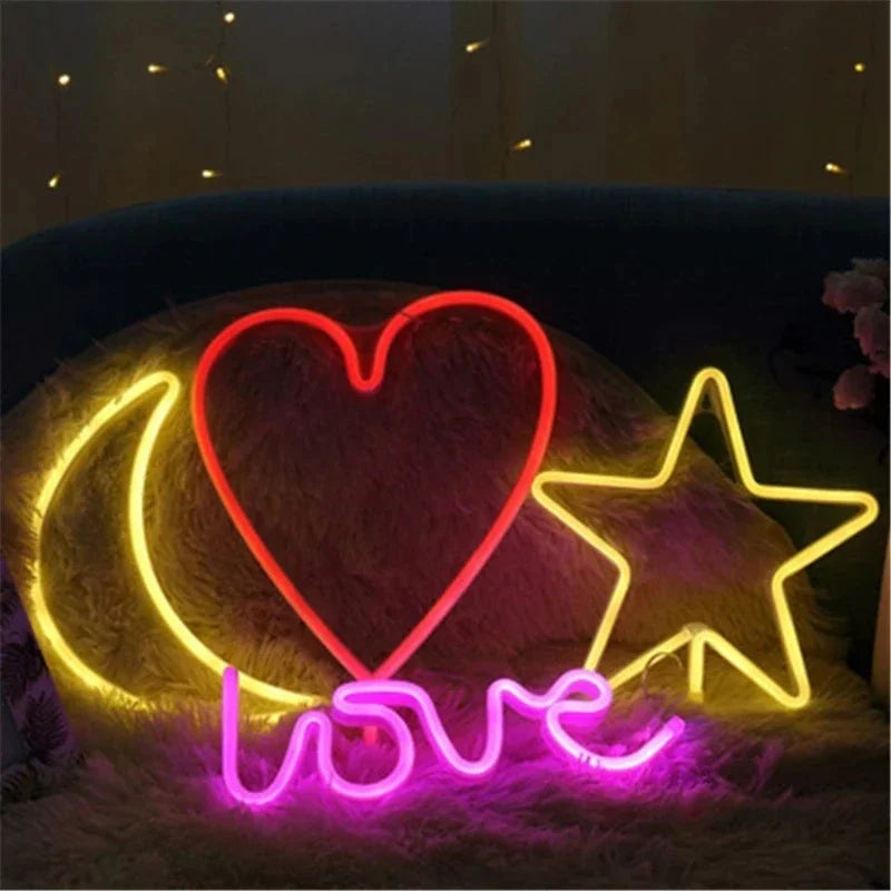 Christmas LED Neon Sign cloud USB or Battery Operated Creative Table Light Home Decor Lamp Night Light For Bedroom Living Room