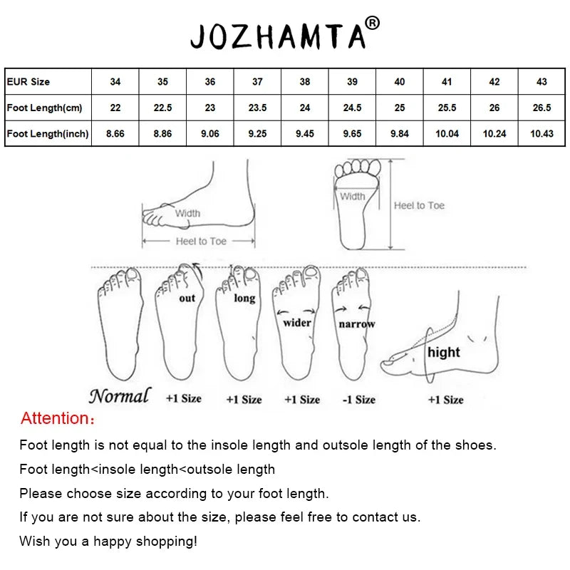 JOZHAMTA Size 33-43 Women Ballet Flats Shoes Soft Real Leather Casual Square Toe 2024 Ins Low Heels Office Lady Dress Post Shoes