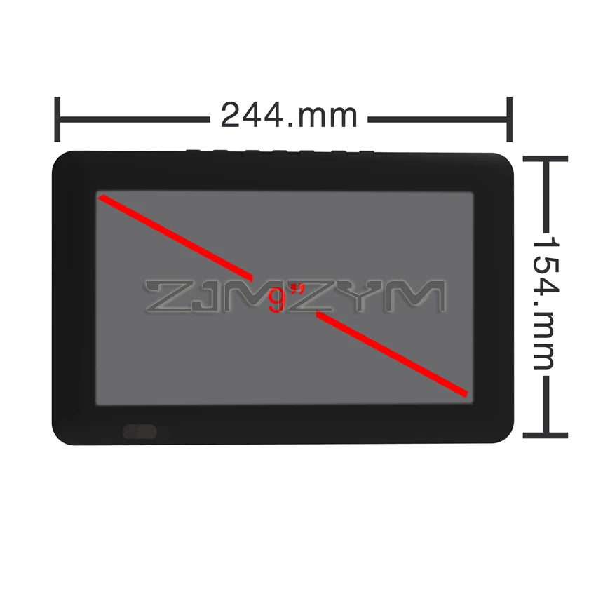 Ultra-thin 9 inch Portable TV DVB-T2 ATSC ISDB-T tdt Digital and Analog mini small Car Television Support USB TF PVR MP4 H.265