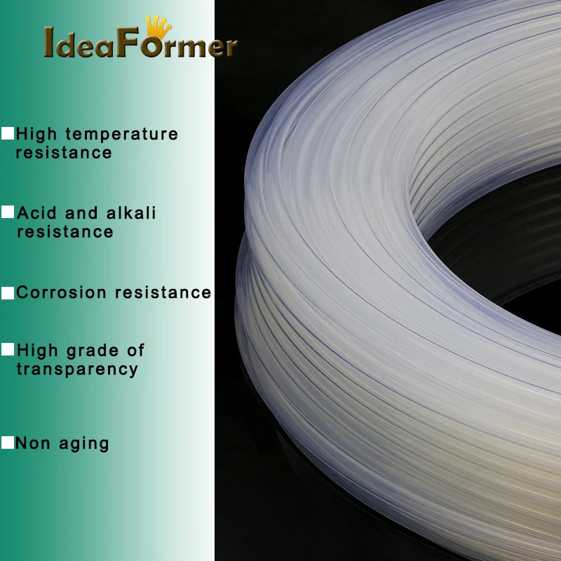 IdeaFormer 3D Printer 2*4mm Clear PFA PTFE Tube PiPe J-head Hotend RepRap Rostock Bowden Extruder for E3d V5/V6 1.75MM Filament