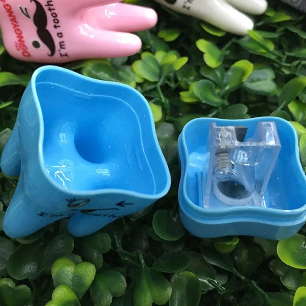 Kawaii Teeth Shape Pencil Sharpener Creative Pencil Cutting Tool Student Stationery Gift Makeup Tool Office School Supply