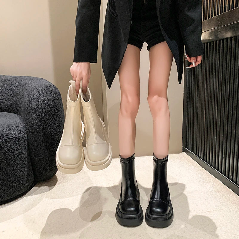 Shoes Women's Boots Autumn Boots-Women Luxury Designer Rock 2024 Ankle Fashion Ladies Lady Boots Women's Low Shoes Boots-Women L