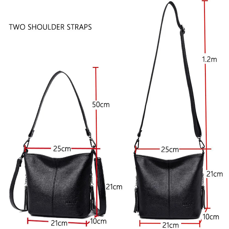 Ladies Hand Crossbody Bags For Women Leather Luxury Purses And Handbags Women Shoulder Bags Designer Bucket Sac