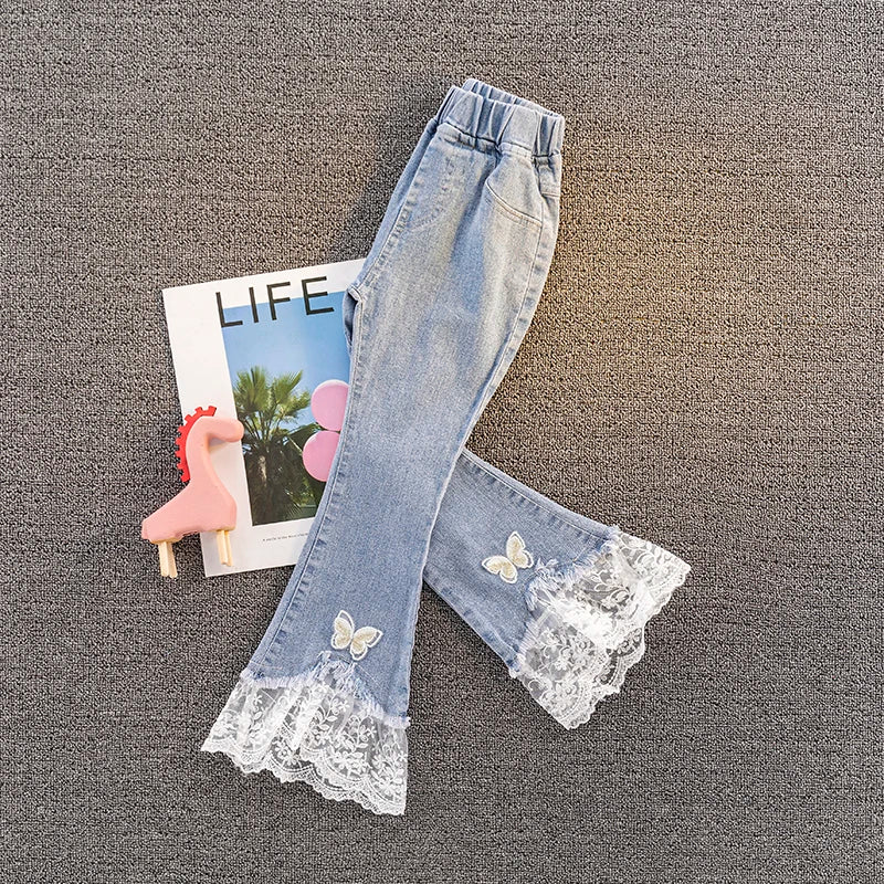 Jeans for Girls Pants Teenagers Kids Clothes Baby Denim Trousers for young Girls Teens Costumes 4 5 6 7 8 9 10 11 12 13 14 Years