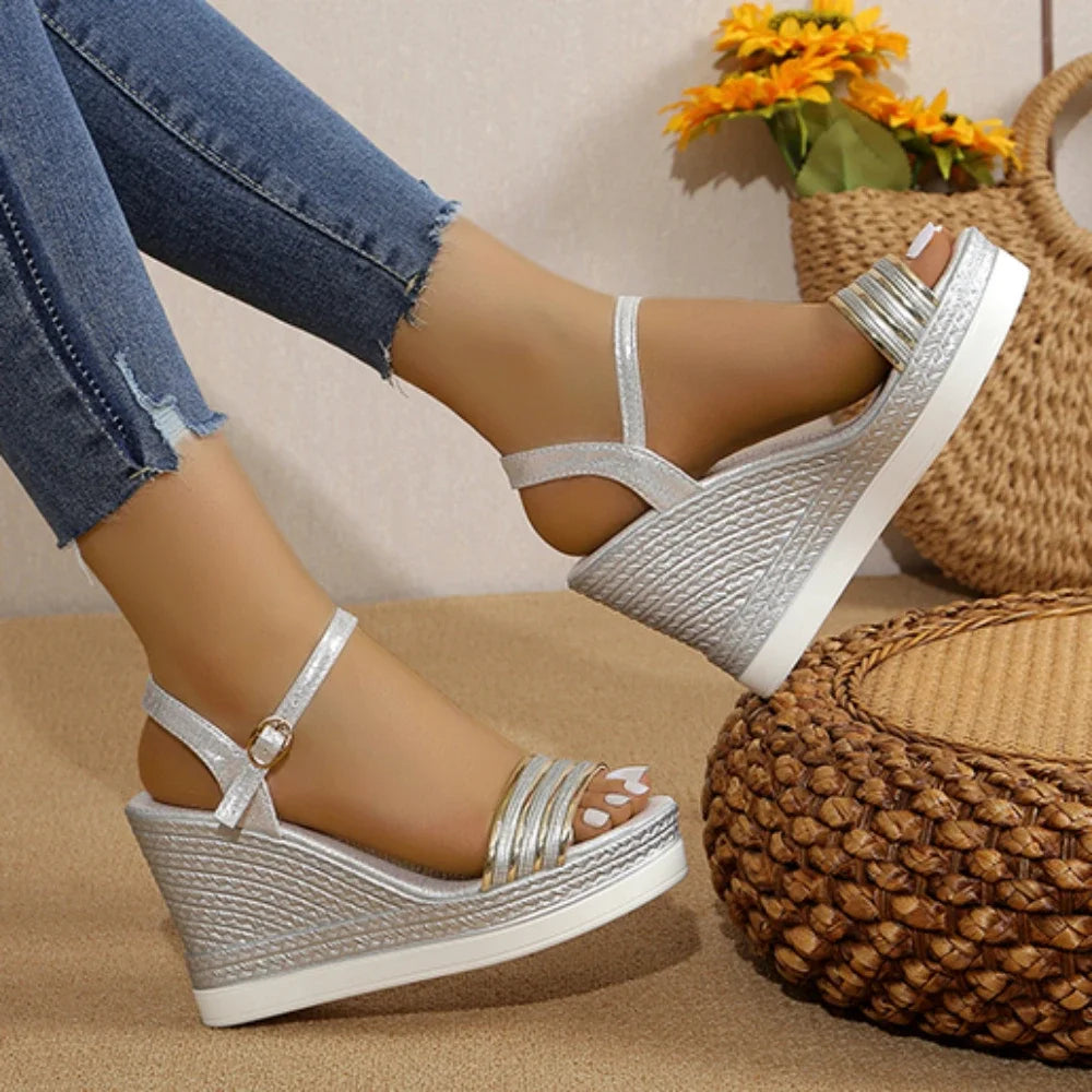 Women Sandals Summer Shoes Women Wedges Sandals Platform Shoes High Heels Designer Sandals Comfortable Plus Size Ladies Shoes