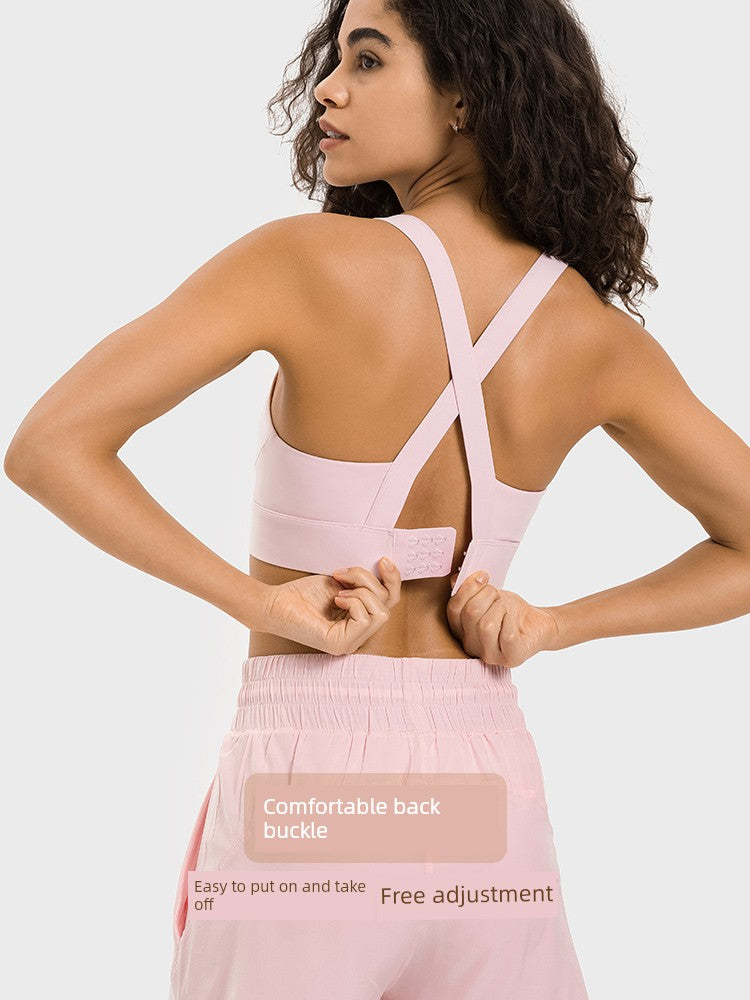 Cross One-Piece Buckle Quick-Dry Yoga Fixed Chest Pad