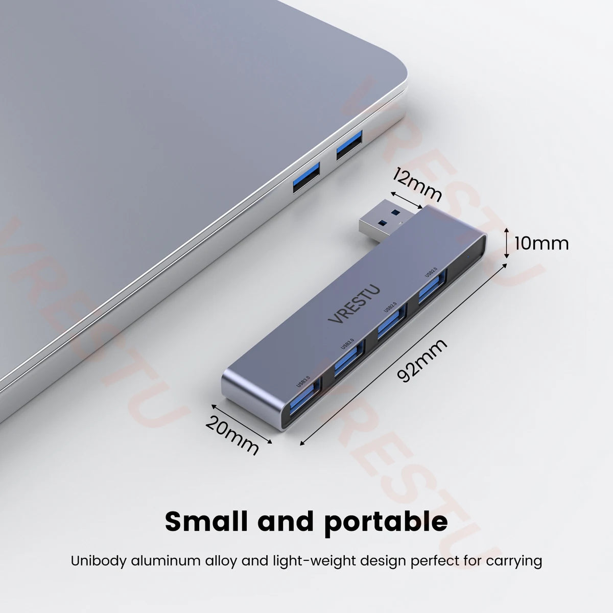 4 Port USB HUB USB 3.0 Multi Expander Hab USBA Splitter Power Adapter 5Gbps High Speed OTG Expansion for PC Computer Accessories