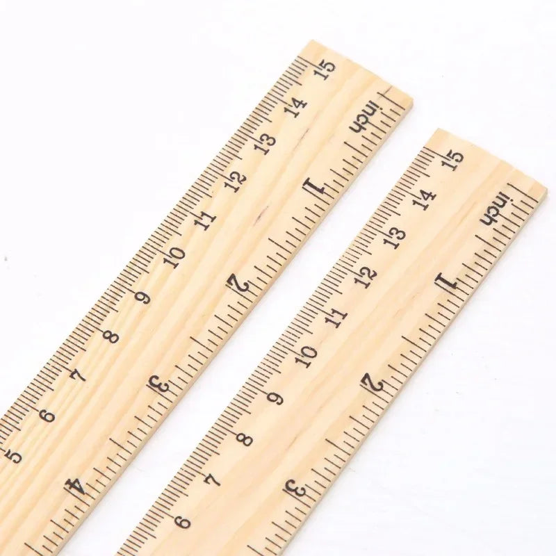 15/20/30cm Wooden Straight Rulers Drawing Tool Desk Accessories Student Teacher Stationery School Office Supplies