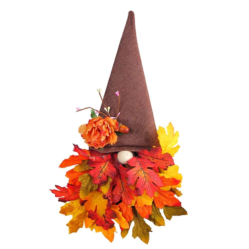 Fall Wreath For Door Decor,Fall Sign With Maple Leaf Fairy For Autumn Harvest Thanksgiving Front Porch Wall Mantel Fall