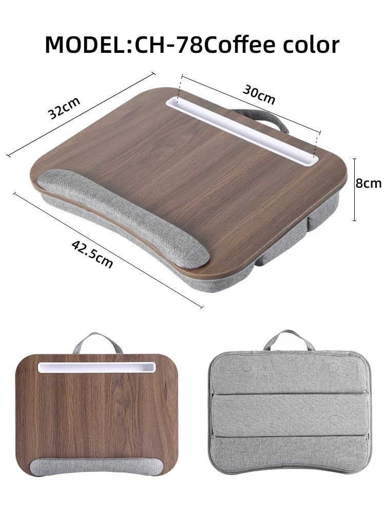 Mumucc Multifunctional Lapdesk With Adjustable Height For Laptops, Tablets,Mobiles,With Cushion And 30CM Slot,Office Nap Pillows