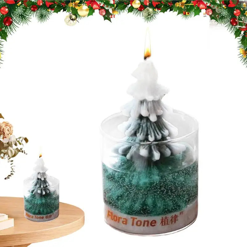 Holiday Scented Candles Winter Pine Tree With Scent  Christmas Candles Gifts for Christmas Party Holiday New Year Decoration