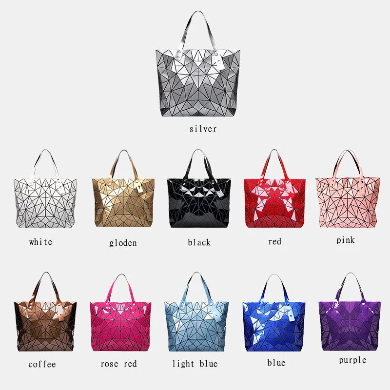 New Gold Handbags Bags For Women 2024 Summer Large Tote Bag Ladies Geometric Messenger Shoulder Bag Beach Luxury Designer Silver