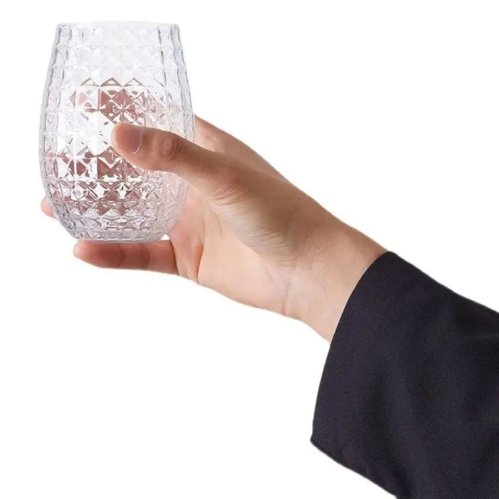 360ml Wine Glasses Whiskey Cocktail Juice Drinking Clear Plastic Water Cups Creative Outdoor Drinking Cup For Home Bar