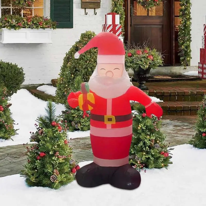 Inflatable Santa 4.92ft LED Lighted Christmas Santa Claus Decor Holiday Photo Props Large Blow Up Christmas Yard Decorations For