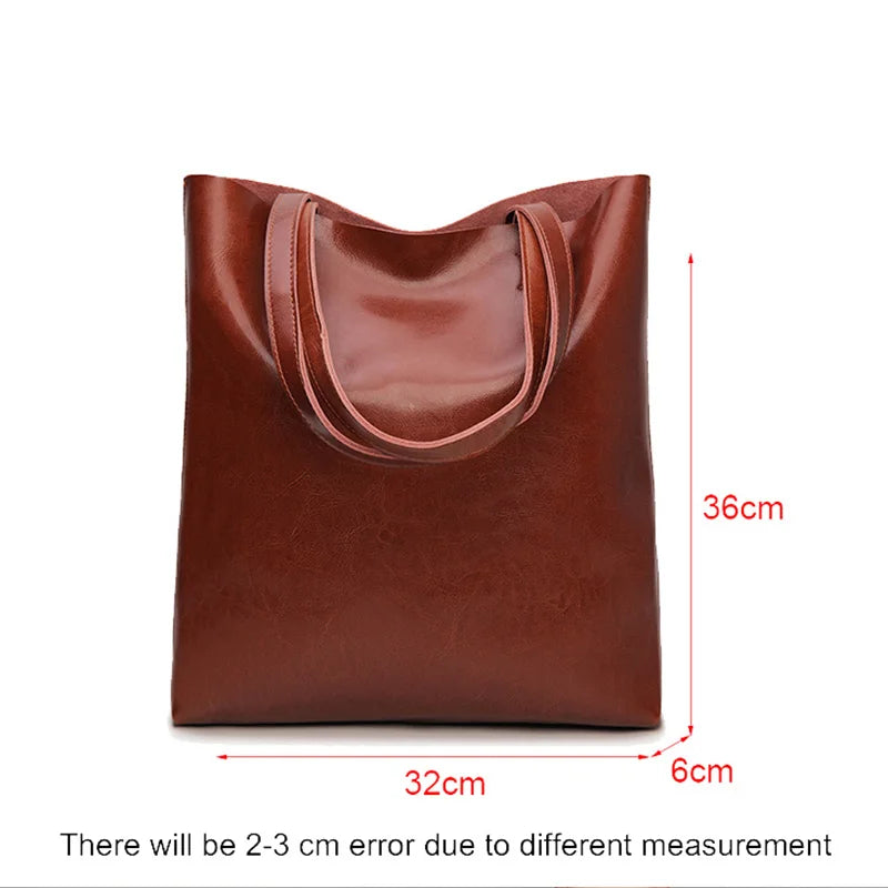 100% Genuine Leather Women's Bag Trend Luxury Brand Fashion Women Leather Handbags Ladies Large Shoulder Bag Top-handle Bag