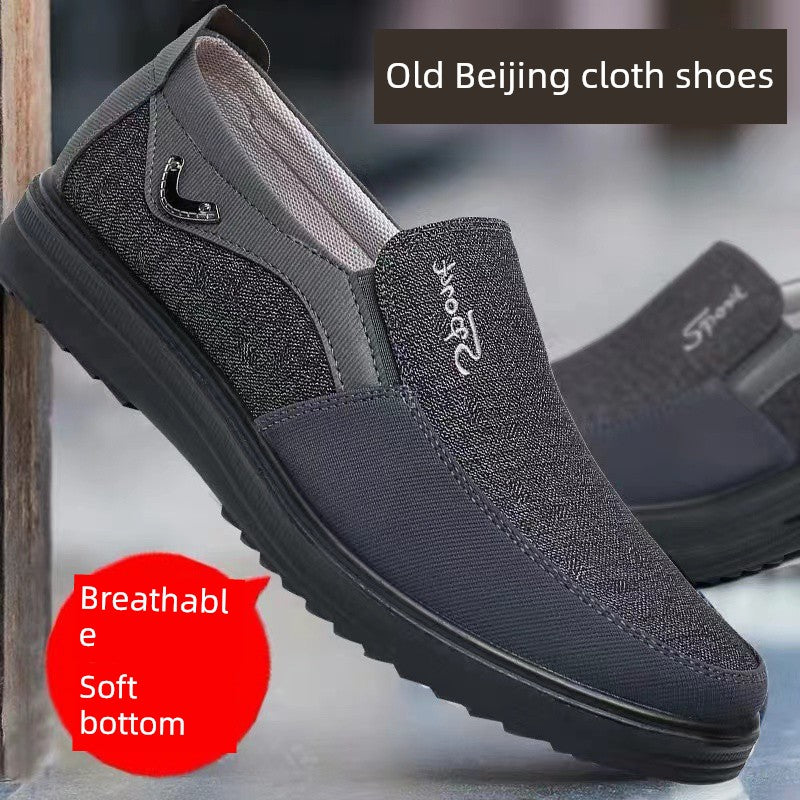 Old Beijing Cloth Shoes Spring and Summer Dad Plus Size Shoes for the Old