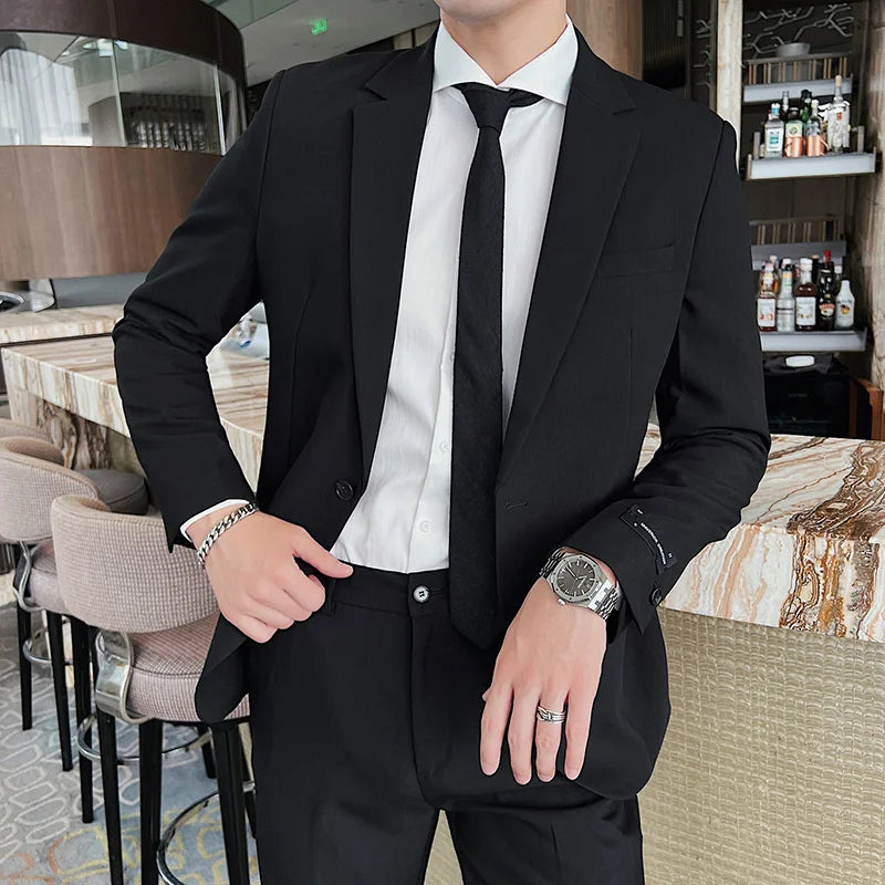 2023 Latest Coat Pants Designs Men Suits Wedding Suit Dresses Slim Fit Groom Best Male Tuxedo 2 Pieces Costume Homme S-4XL