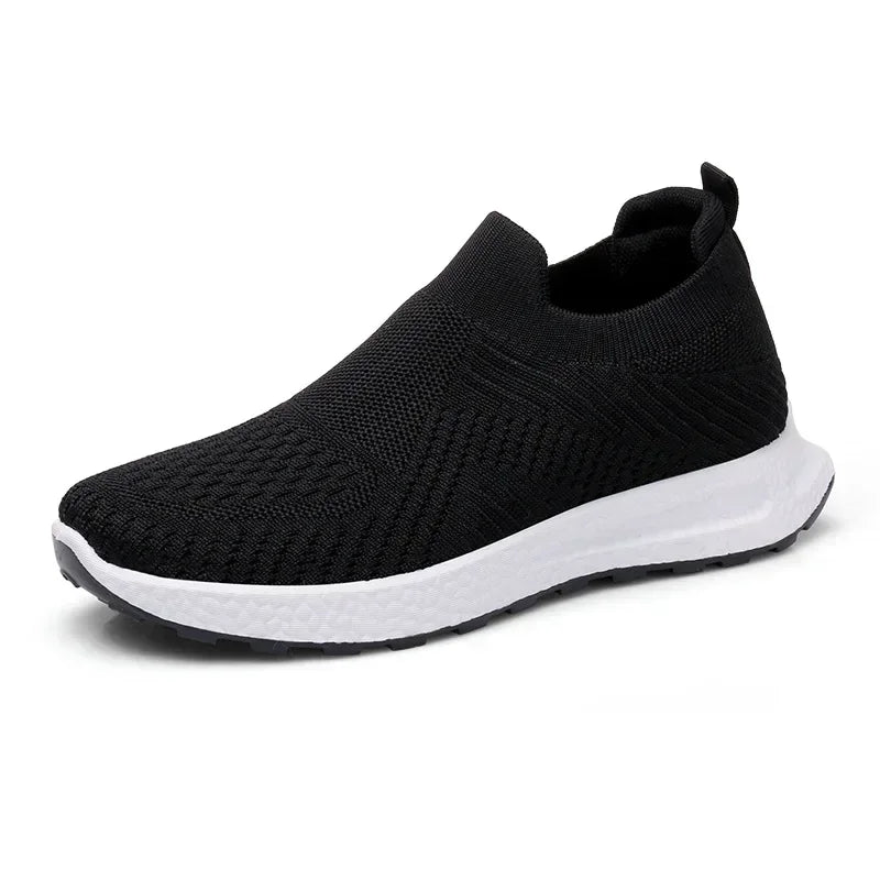 Women's Casual Vulcanized Shoes Fashion Mesh Elastic Knitted Sneakers Women Flat Ladies Slip on Female Footwear Feminino Zapatos