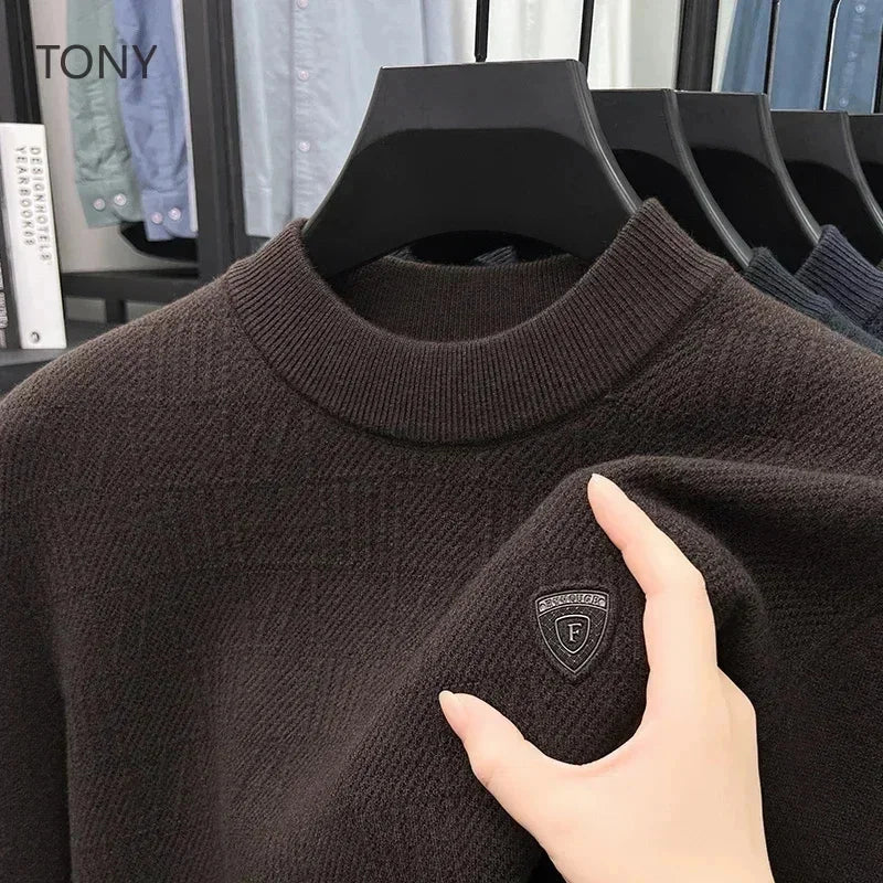 Men `s Sweater Knit Mens Crew Neck Long Sleeve One-piece Fleece Designer Clothes Clothing 2025 Men's Winter Jacket