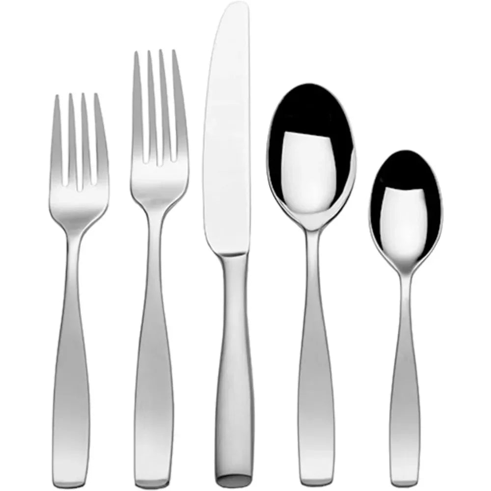 Flatware Service for 12, 65 Piece Set, 18/10 Stainless Steel, Silverware Set