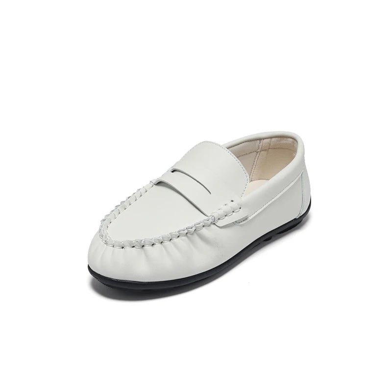 Spring Kids Shoes Children Casual Shoes Baby Girls Slip On Penny Loafers Toddler White Fashion Flats Boys School Moccasin New