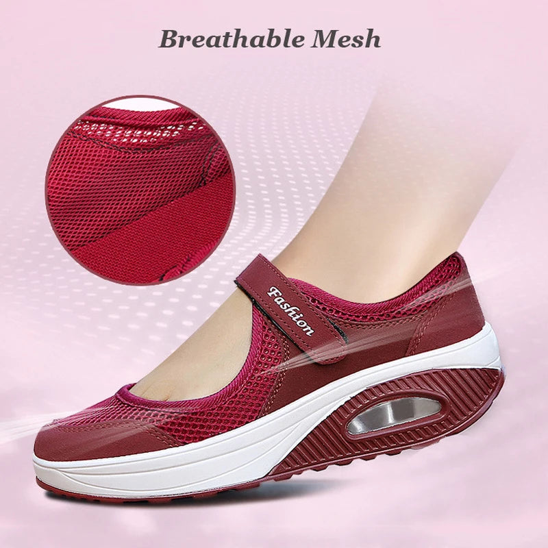 Sneakers Female Flat Soft Comfortable Fashion Lightweight Pumps Shoes Joker Slip-on Super Light Casual Vulcanize Shoes Woman Red