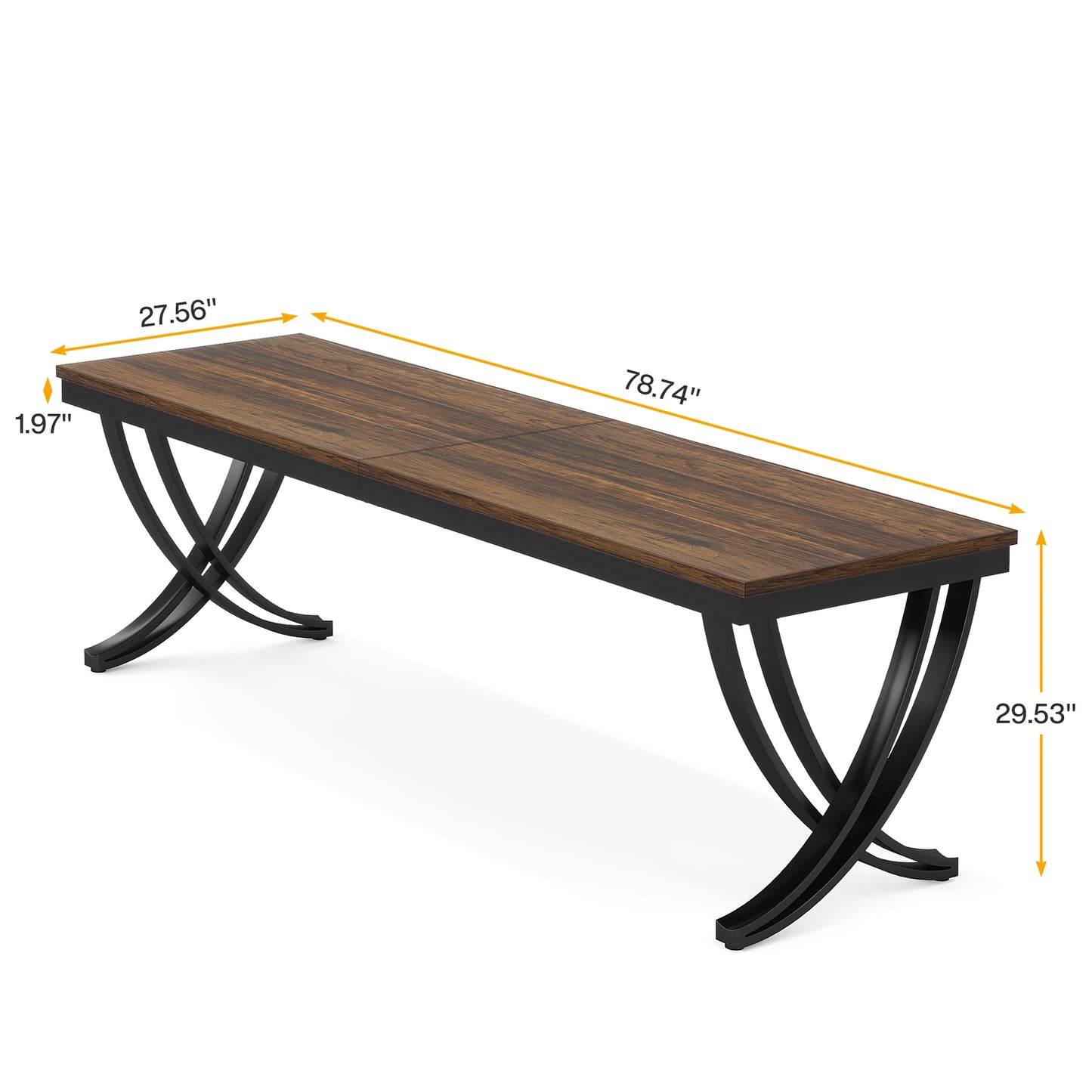 Tribesigns 2-Person Home Office Desk,78.7-Inch Extra Long Desk,Large Double Computer Desk for Home Office, Work Desk