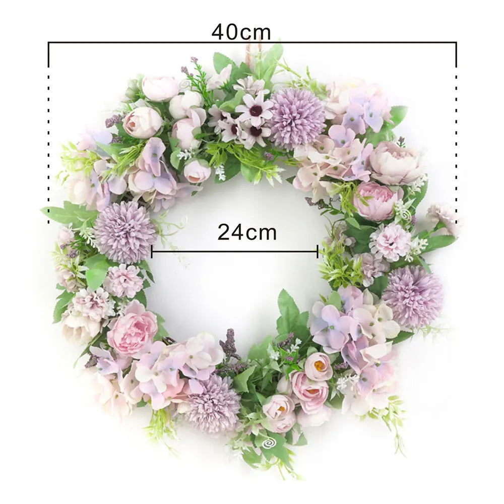 Peony Wreath Flower Wreath Front Door Fall Wreath Autumn Wreaths For Wedding Wall Indoor Outdoor Decor